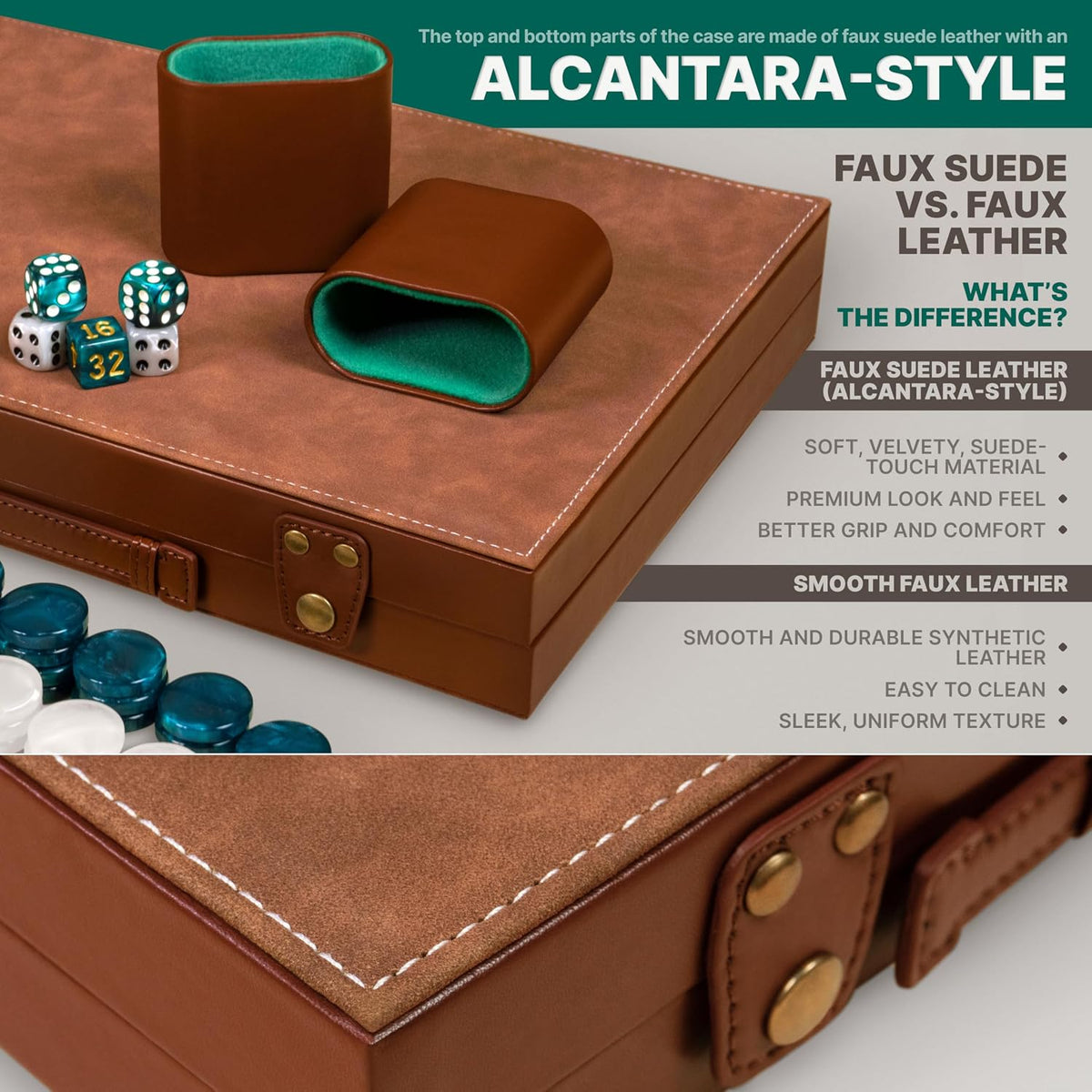 Premium 15 Inch Backgammon Set for Adults