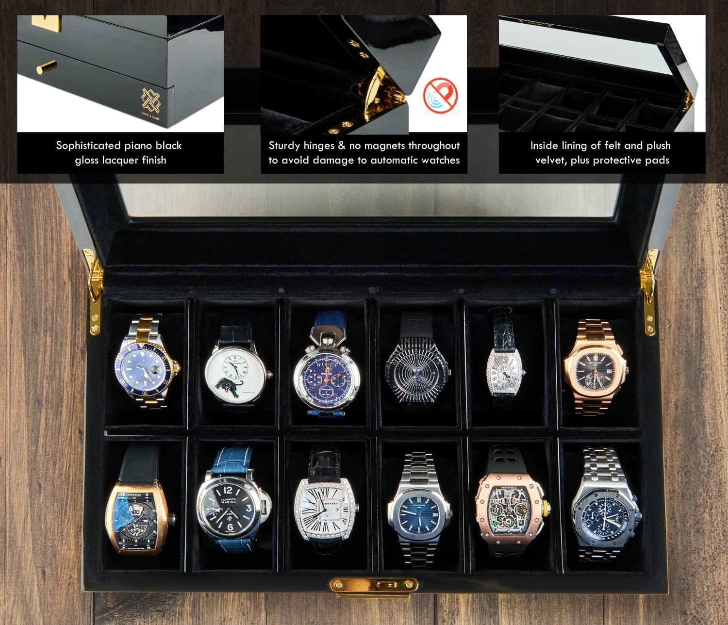 Luxury 12 Slot Watch Box Organizer