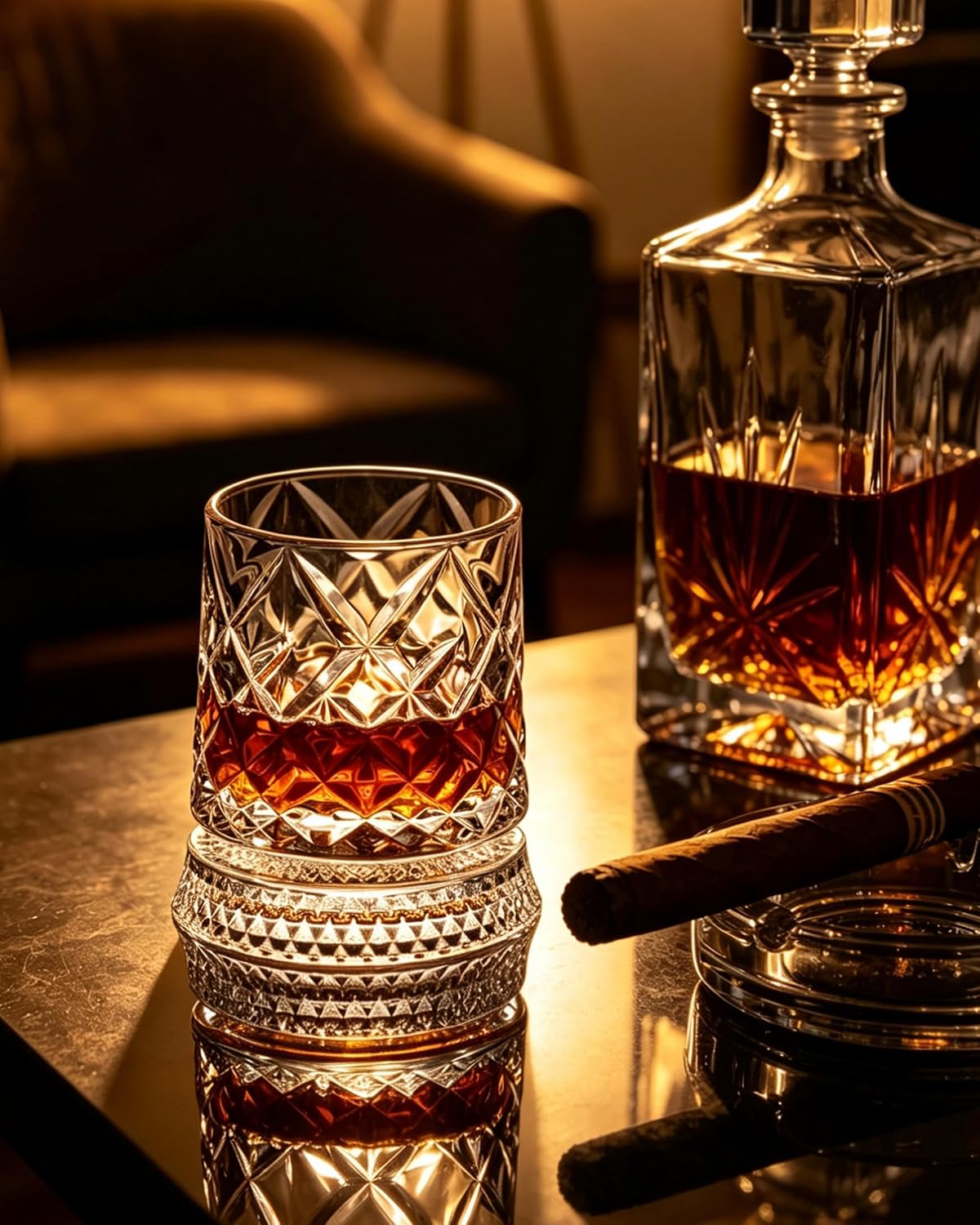 Balvorne™ 360° Spinning Whisky Glasses — Set of 4, Gift Box