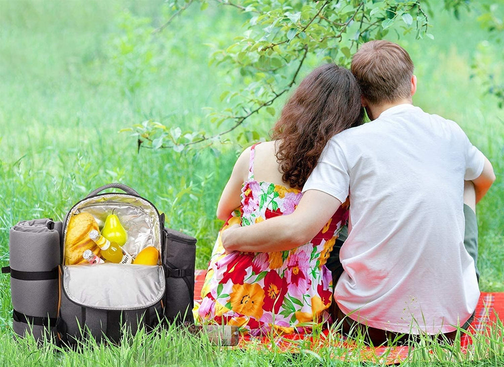 Hap Tim Picnic Basket Backpack for 4 Person with Insulated C