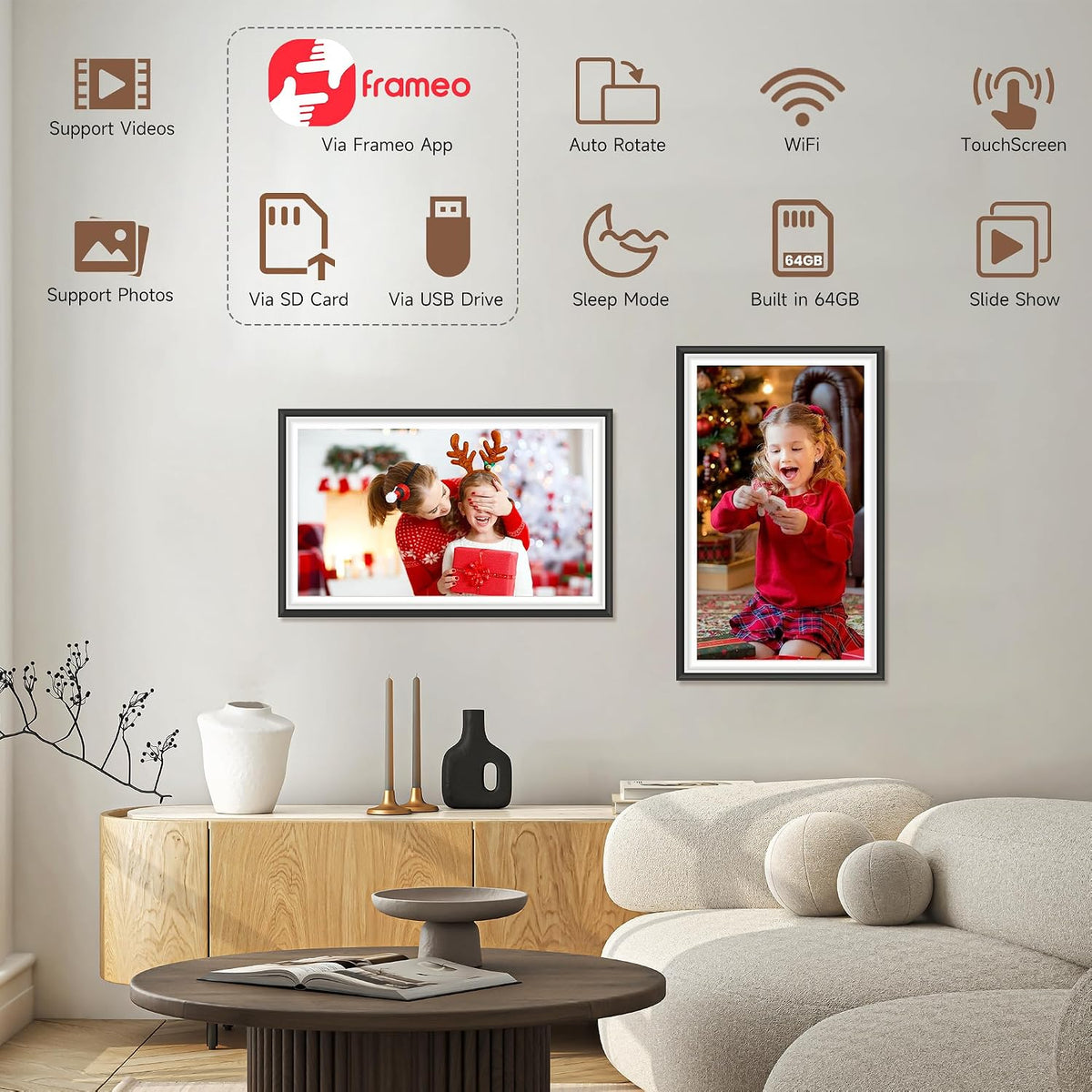 64GB Frameo 15.6" WiFi Digital Photo Frame