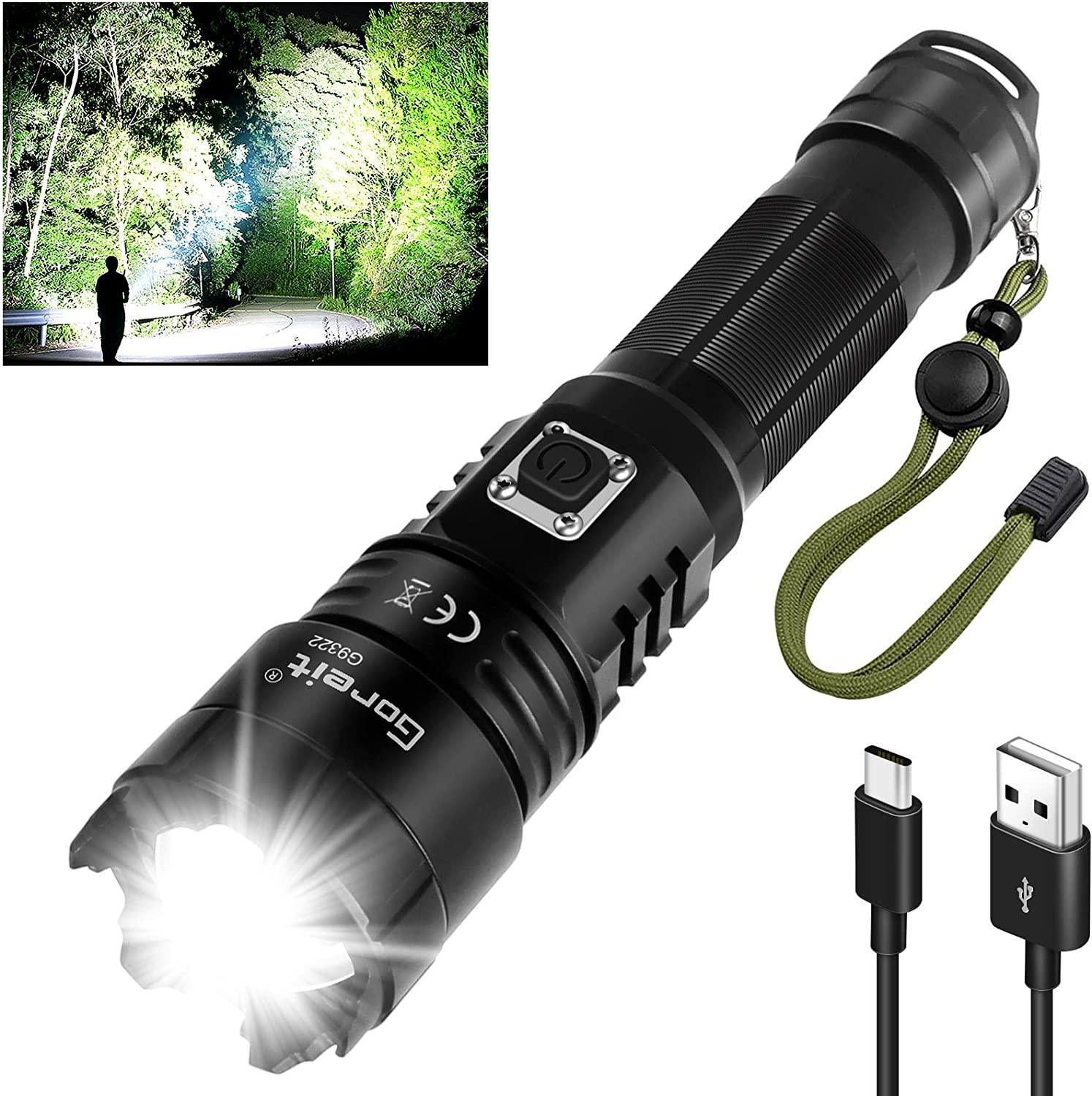 Flashlights High Lumens Rechargeable
