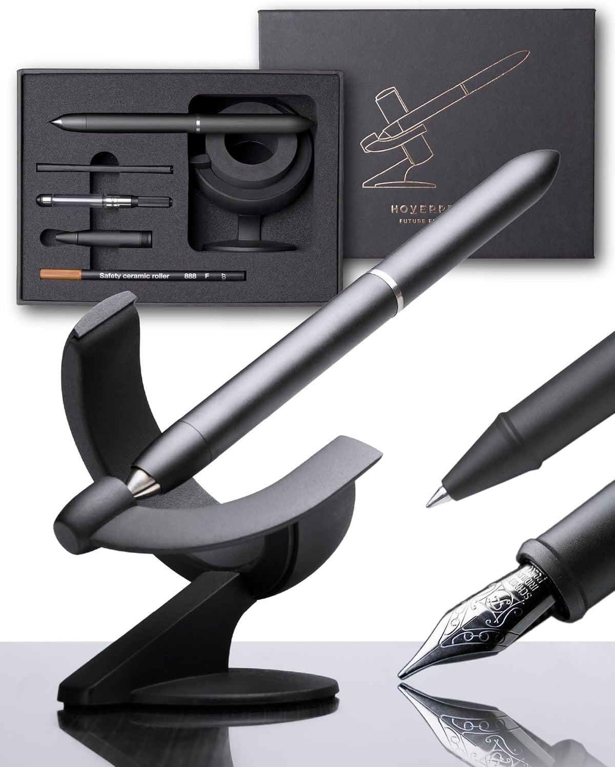 novium Hoverpen Future - Luxury Fountain & Rollerball Pen Al
