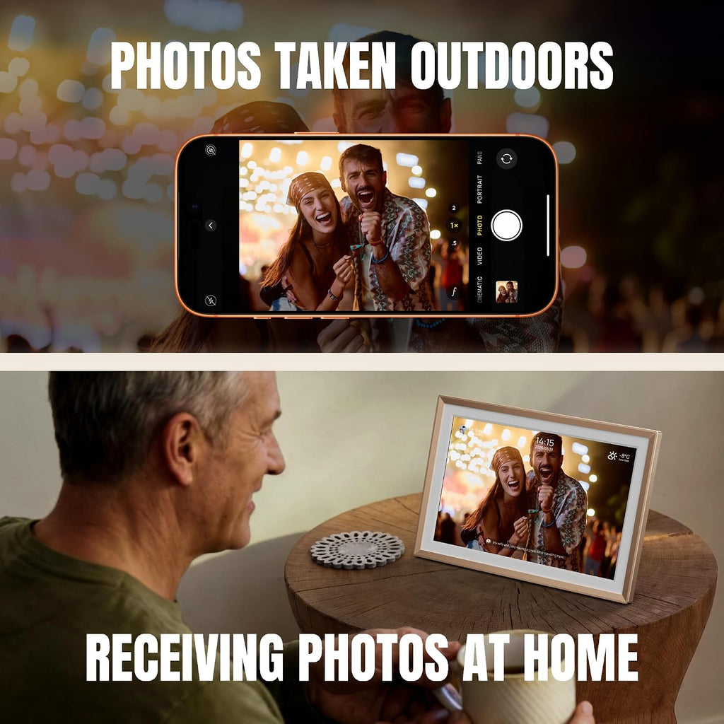 ARZOPA WiFi Digital Picture Frame 10.1" HD IPS Touch Screen 