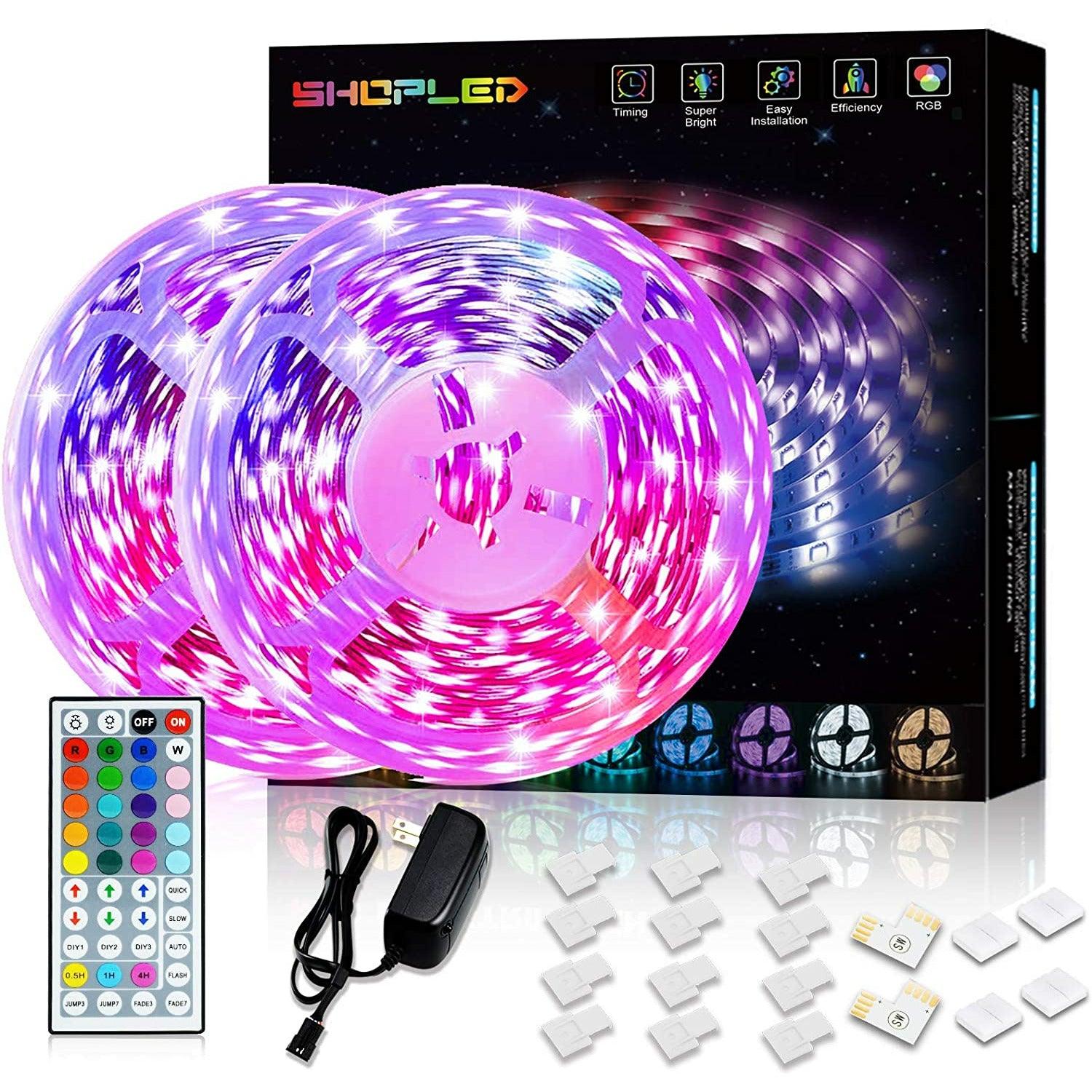 LED Strips Lights Color Changing Full Kit with 44-Keys RF Remote
