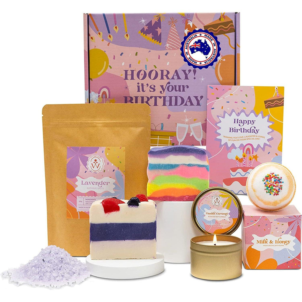 Bath & Body Spa Gift Set — Bath Bombs, Salts & Accessories