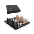 Marble Chess Set 30cm – Black & Travertine