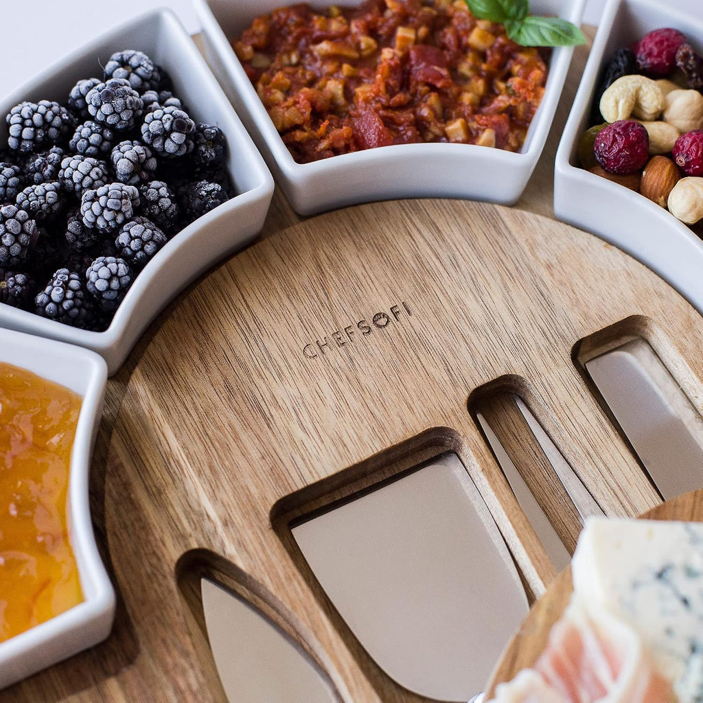 Cheese Cutting Board Set - Charcuterie Board Set and Cheese 