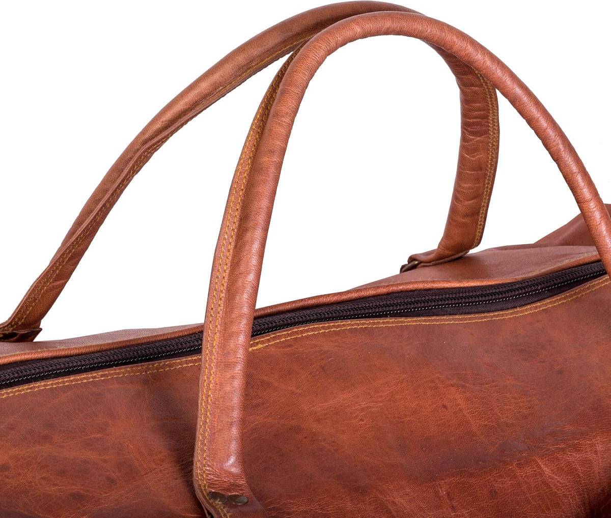 Ashcroft™ Leather Travel Duffle — 30″ Large, Vintage Brown