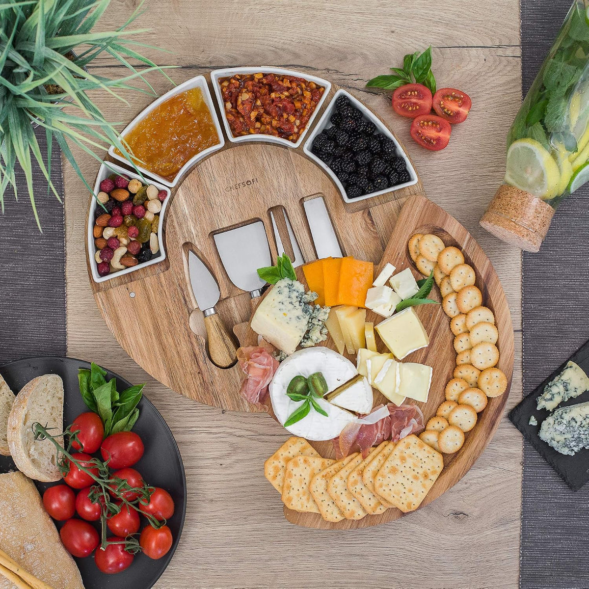 Cheese Cutting Board Set - Charcuterie Board Set and Cheese 