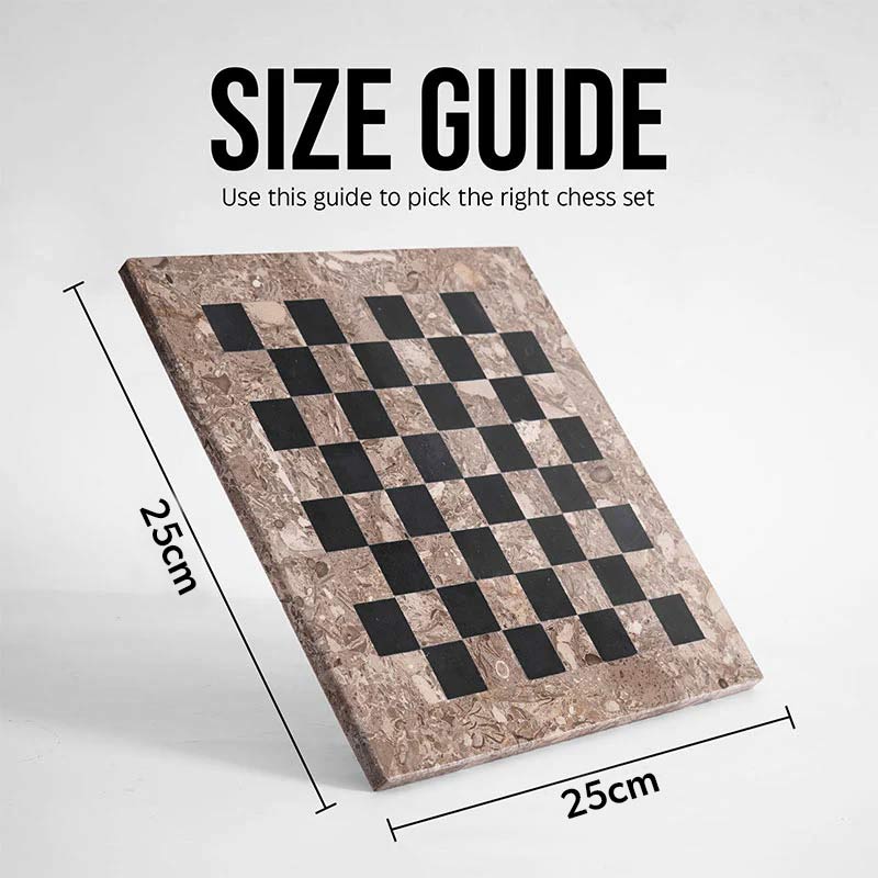 Marble Chess Set 25cm –  Oceanic & Black