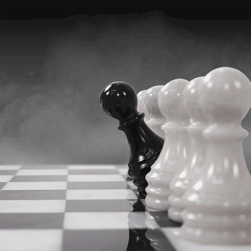 Marble Chess Set 38cm – Black & White