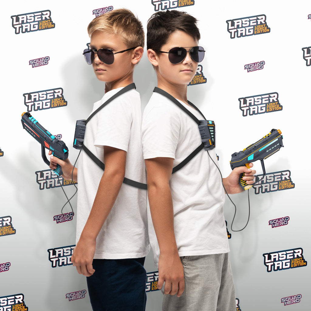 Squad Hero Rechargeable Laser Tag 360° Sensors + LCDs, 4 Set - Gift Ideas for Kids Teens and Adults Boys & Girls Family Fun - Cool Teenage Christmas Group Activity - Teen Gifts Ages 8+ Year Old Boy
