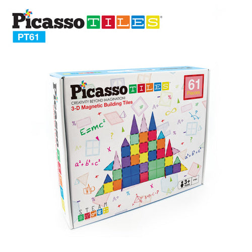 Picasso Tiles - Magnetic Tiles in Blister - 61pc