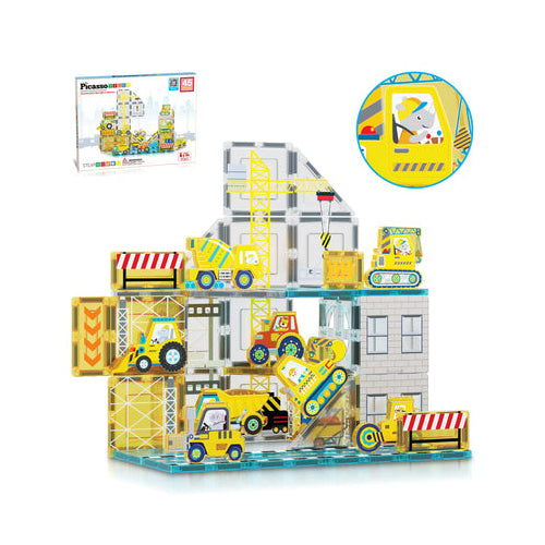 Picasso Tiles - Construction Set with 8 Vehicles
