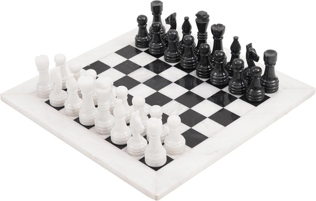 Handmade Marble Tournament Full Chess Game Set + Standard Storage Box