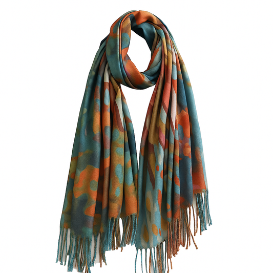 Luxury Cashmere-Feel Scarf – Artistic Winter Shawl Wrap for Women