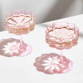 Fazeek Wave Coupe Glasses in Blush Pink — Set of 2 Handmade Borosilicate Sculptural Coupes, 250ml — image 1