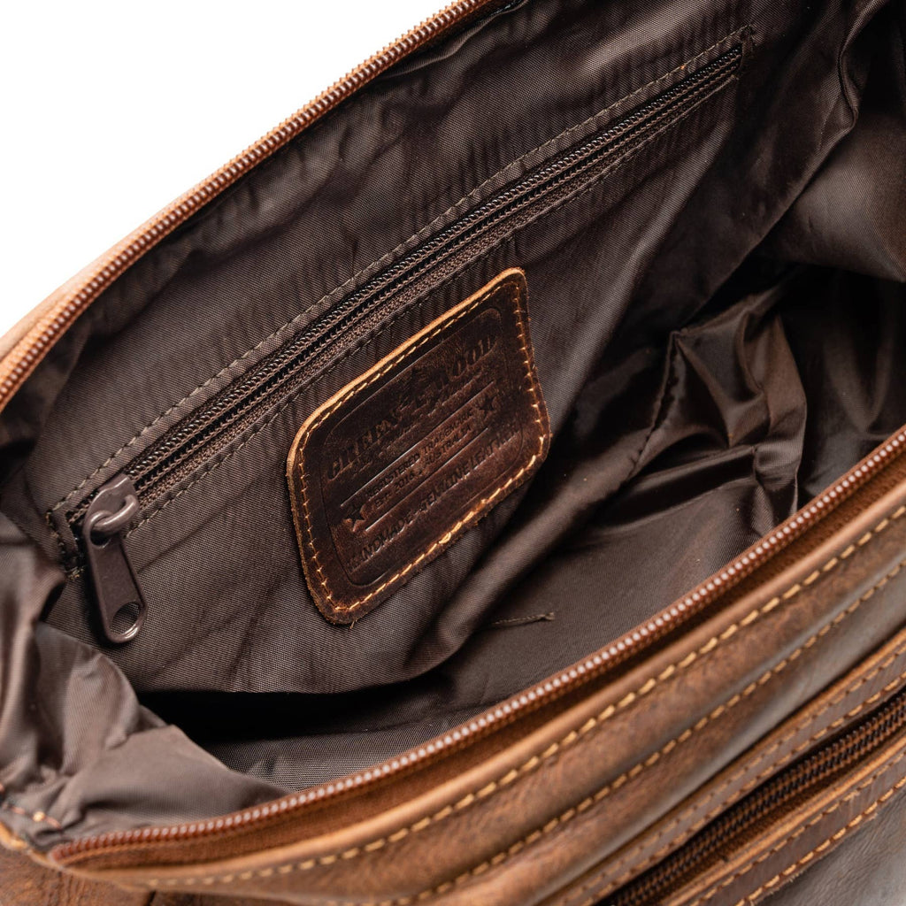 Greenwood Napier Leather Toiletry Bag — Full Grain Leather Dopp Kit with Zip Closure (Sandal) — image 7