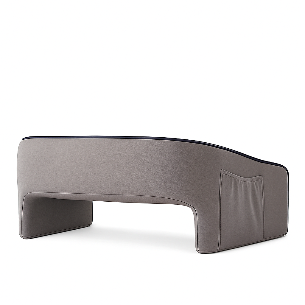 Memory Foam Lap Pillow – Ergonomic Armrest Cushion with Washable Cover and Side Pocket