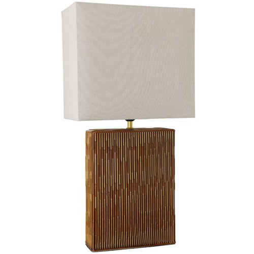 Asher Ceramic Table Lamp - Chocolate