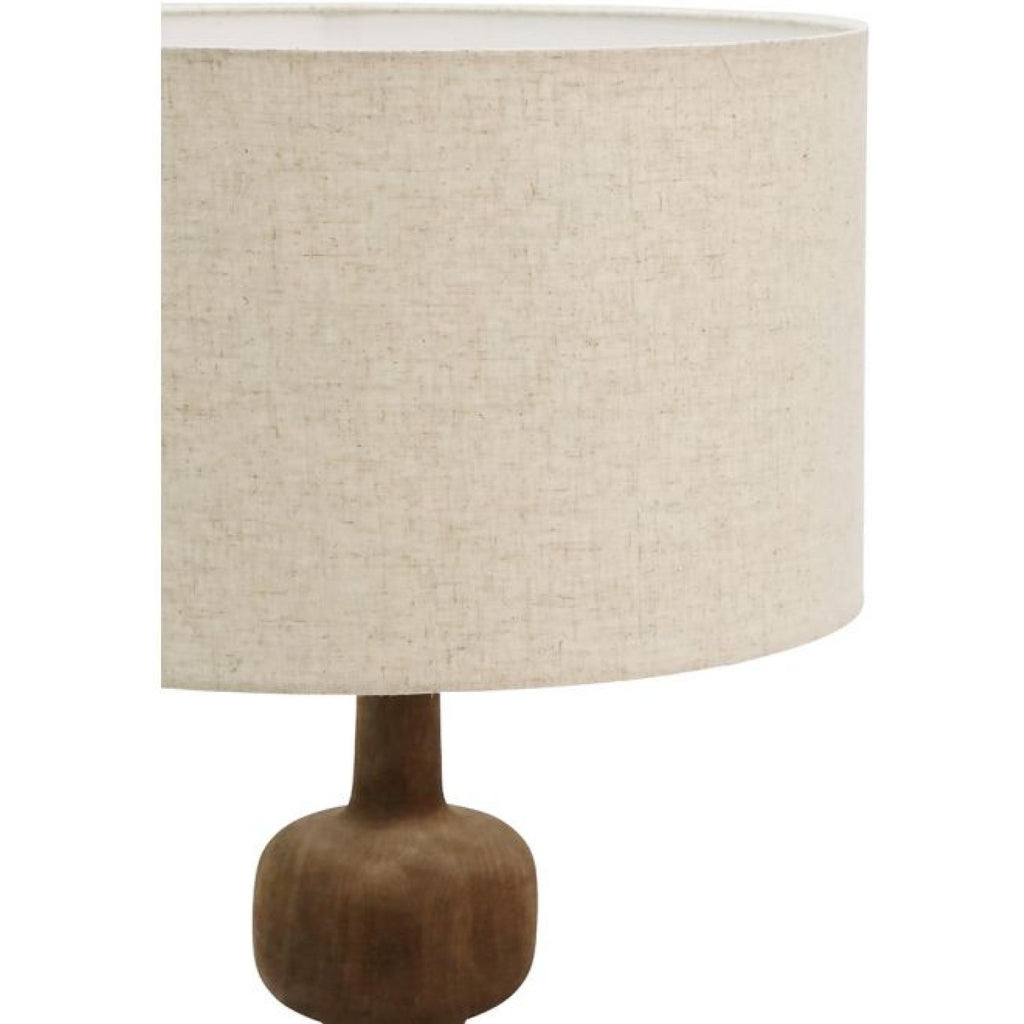 Teague Wooden Table Lamp - Natural/cotton Lin