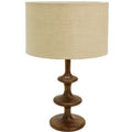 Zahli Wooden Table Lamp - Natural/jute Shade