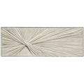 Taupe Textile Framed Art - White Frame