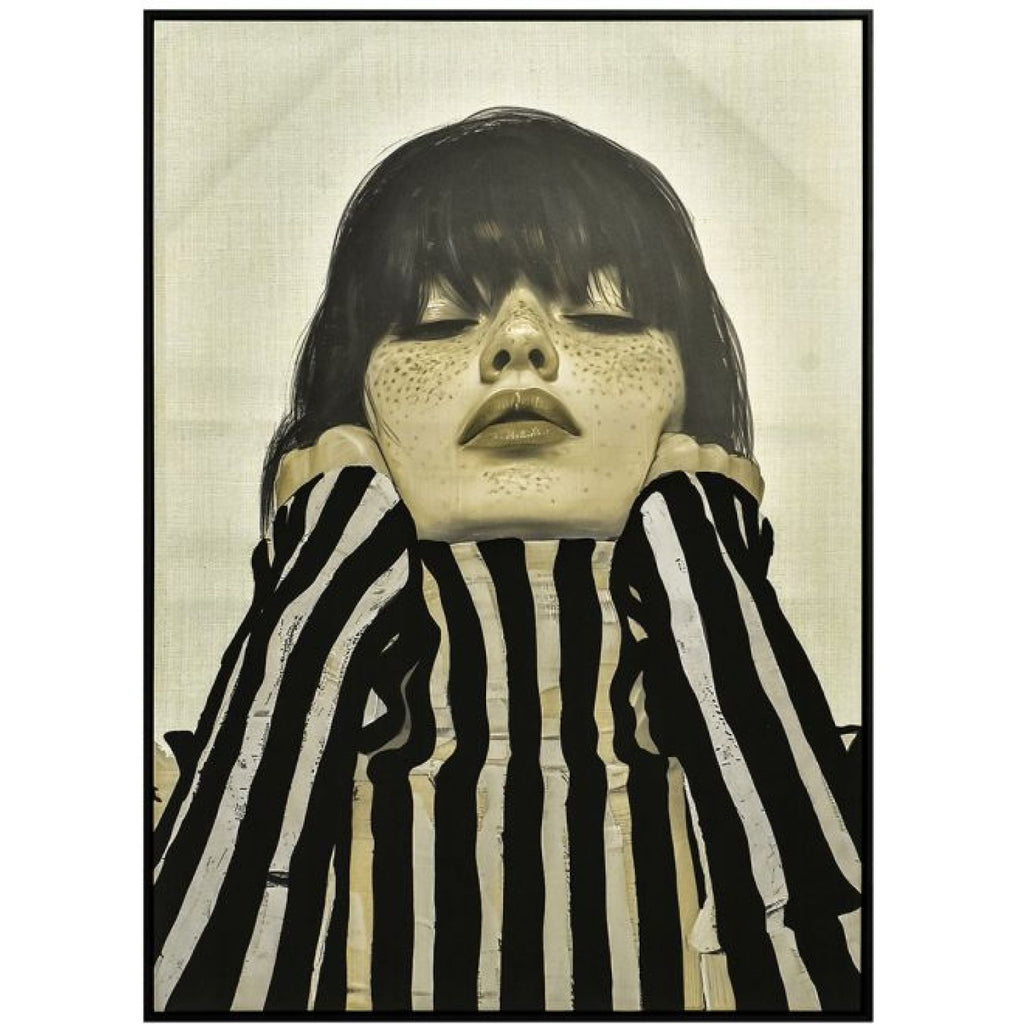 Rubee Canvas Framed Wall Art - Black Fra