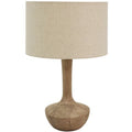 Aaran Wooden Table Lamp - Natural/beige Jute