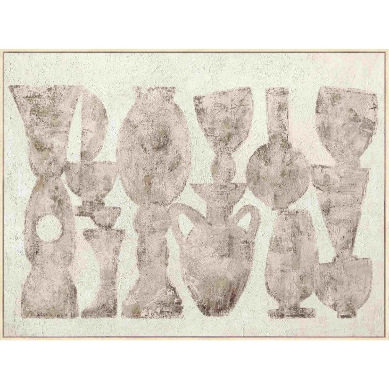 Lucia Textured Framed Canvas - Walnut lo