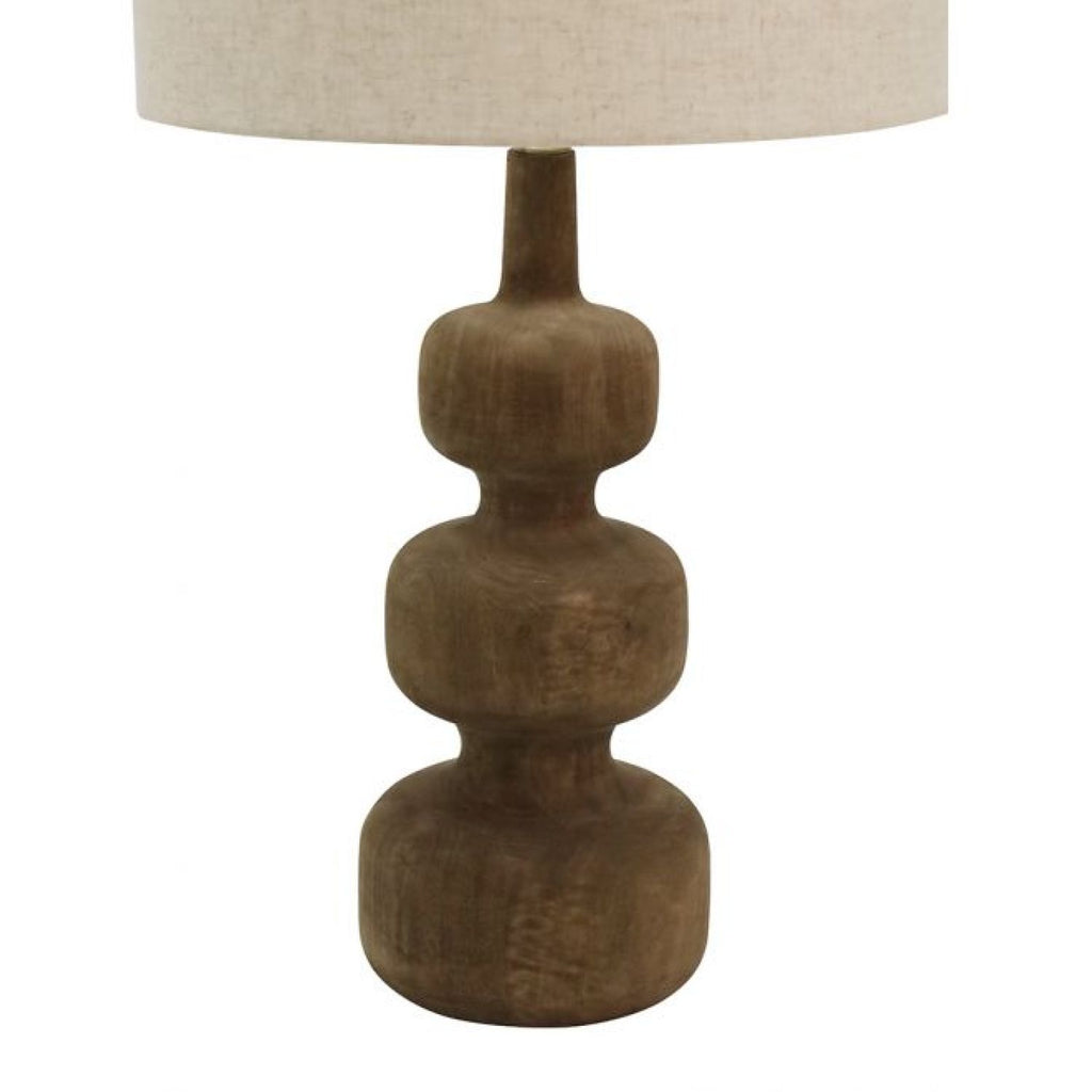 Teague Wooden Table Lamp - Natural/cotton Lin
