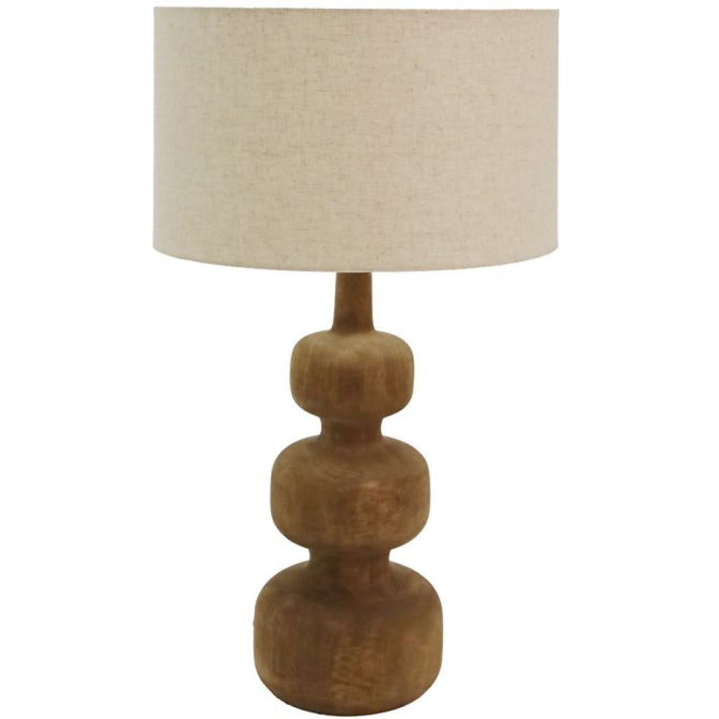 Teague Wooden Table Lamp - Natural/cotton Lin