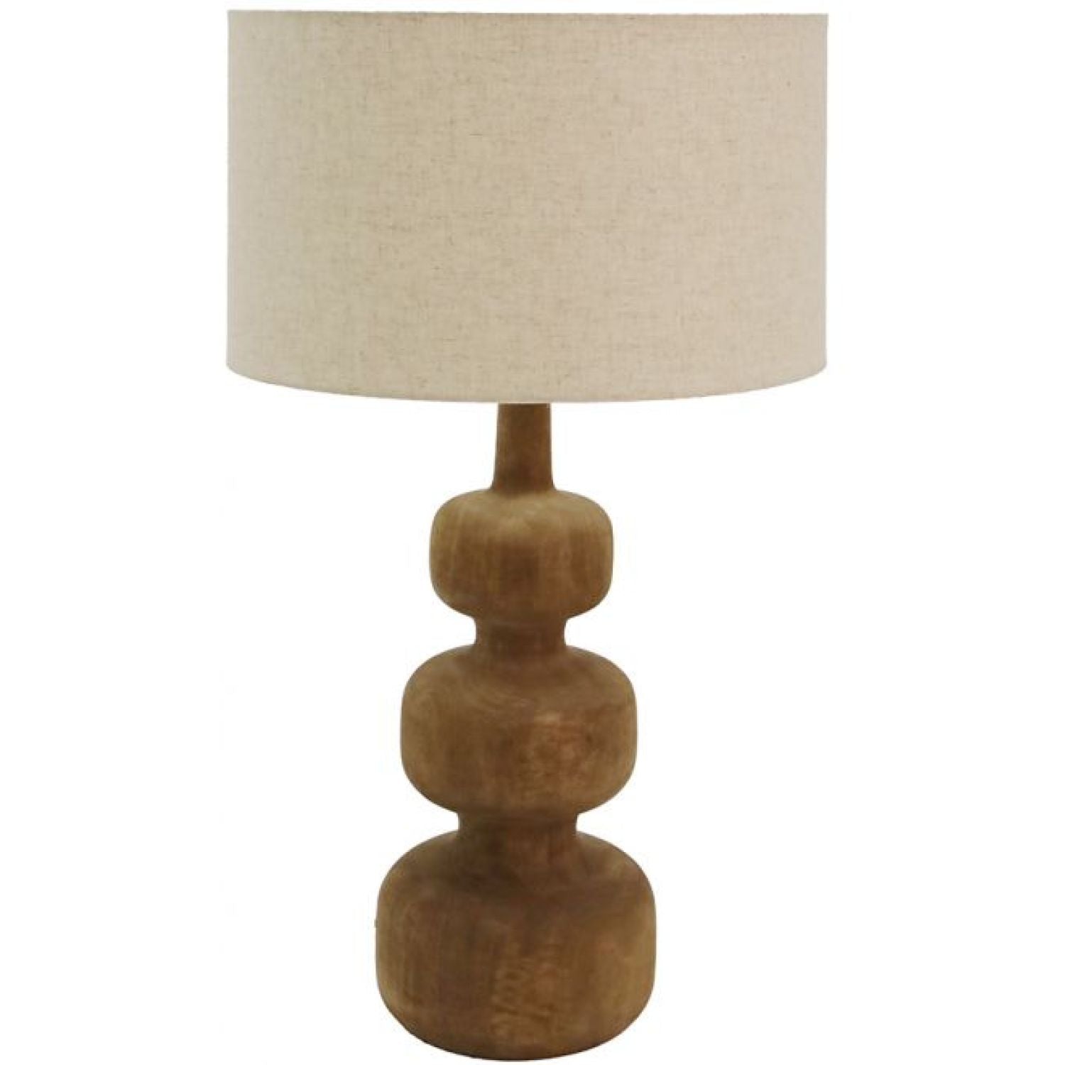 Teague Wooden Table Lamp - Natural/cotton Lin