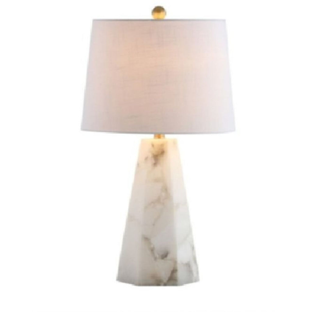 Seraya Table Lamp w Nightlight - Alabaster — view 2