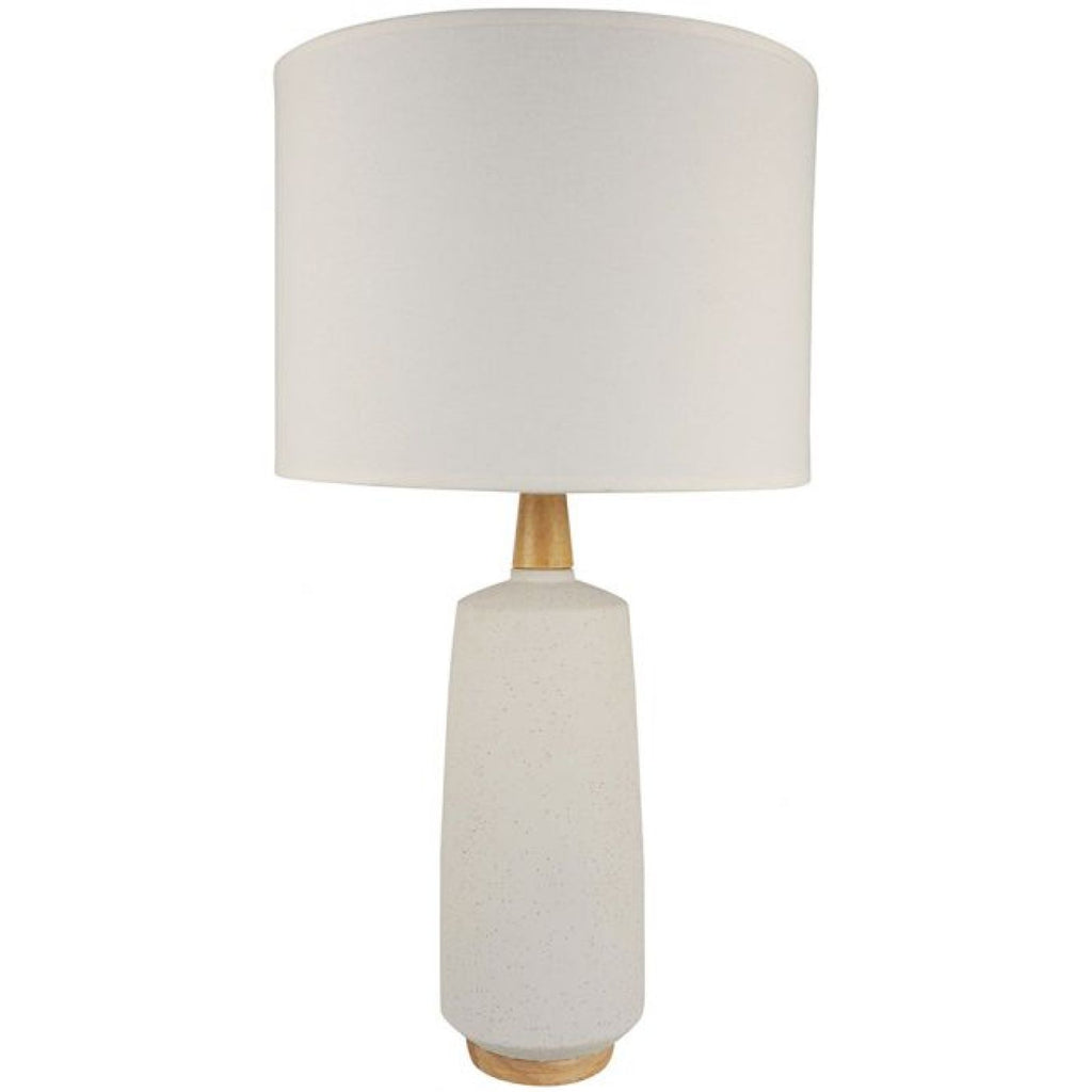Lysette Table Lamp - White &amp; Wood — view 2