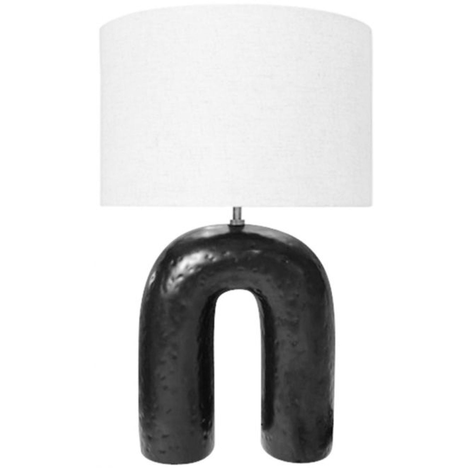 Tarcoola Ceramic Table Lamp - Matt Black — view 2