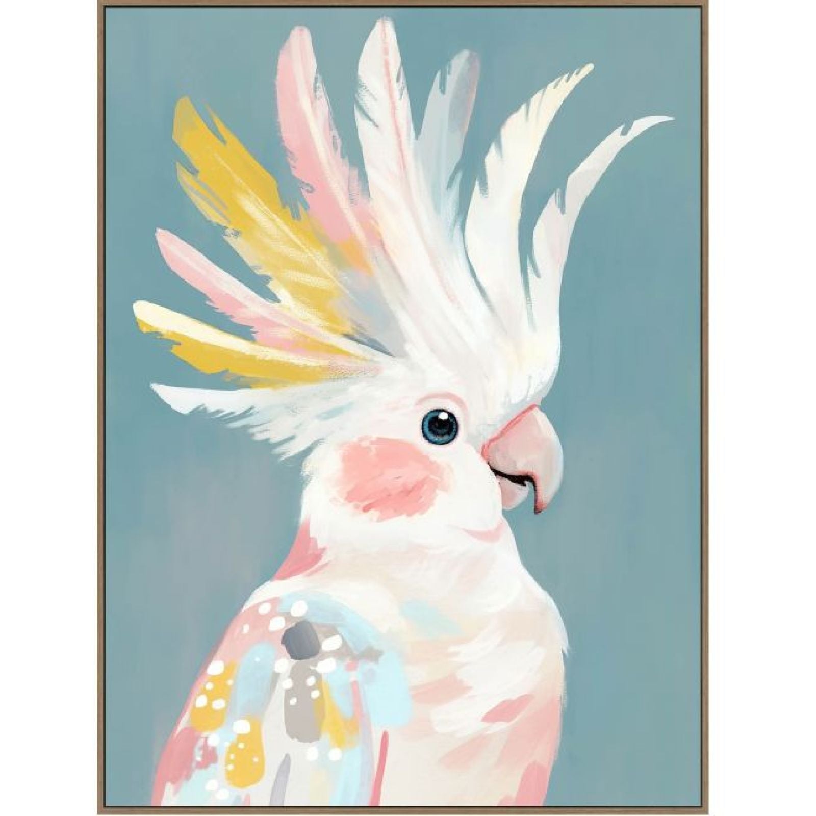 Queenie Framed Canvas - Oak — view 2