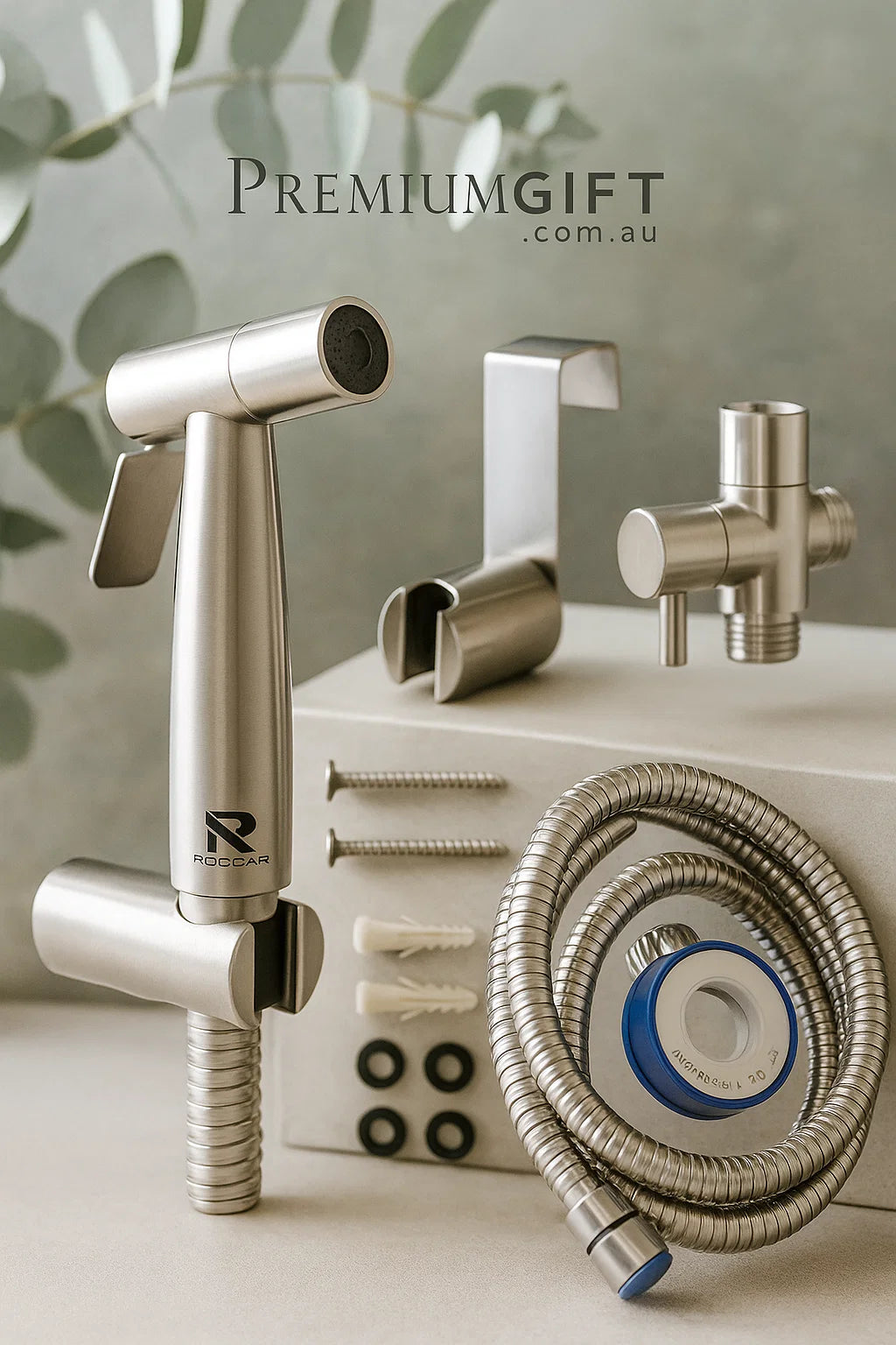 Handheld Bidet Sprayer Set – Adjustable Jet Spray with Stainless Steel Hose & Easy Mount Kit